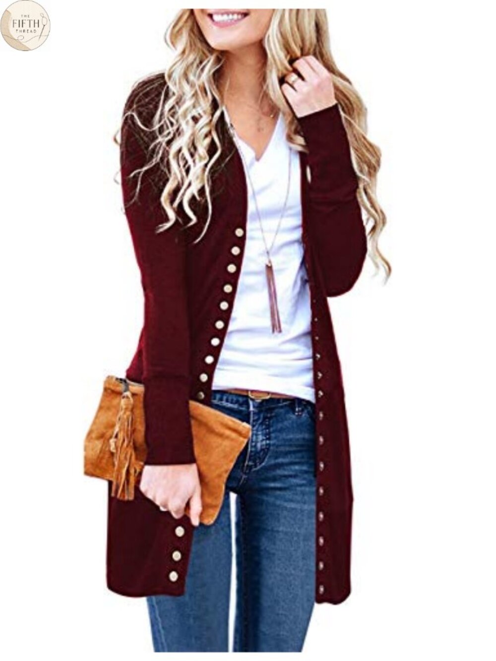 Lightweight Button Up Long Cardigan Sweater
